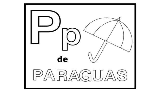 spanish coloring page online letter p