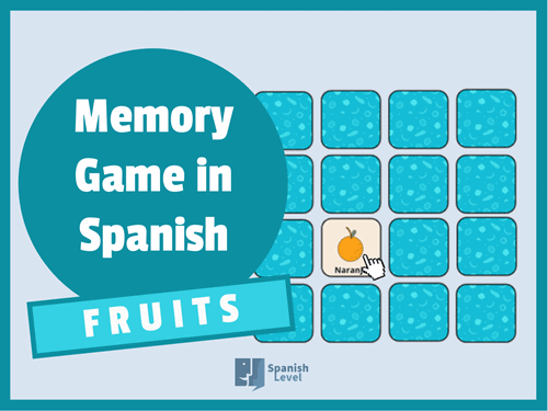 Memory Game in Spanish about Fruits