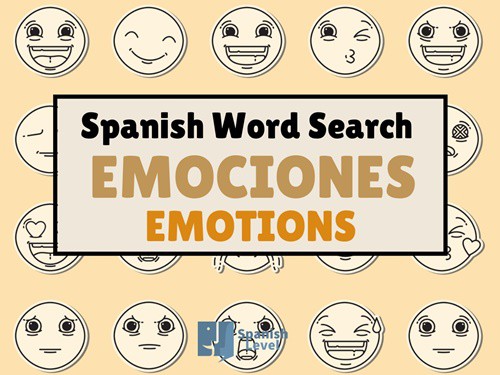 Word Search Puzzle about Emotions in Spanish