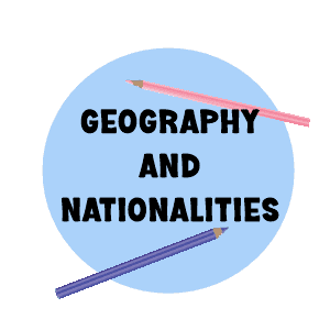 Spanish Coloring Worksheets about Geography and Nationalities