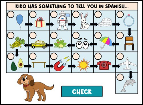 Kiko’s Message in Spanish – Spanish Alphabet Game