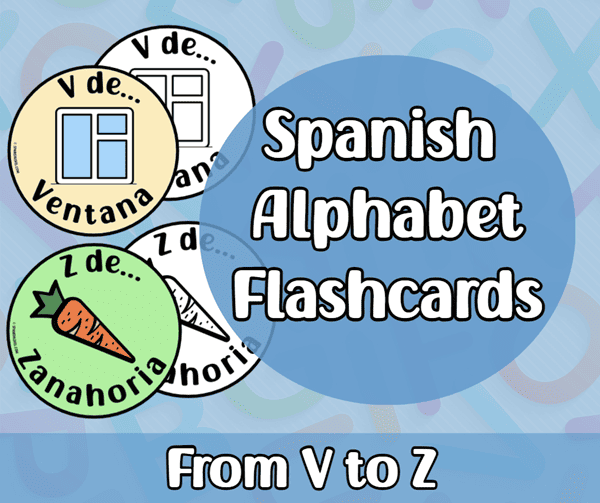 Spanish Alphabet Flashcards PDF 4